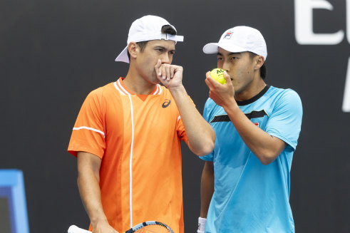 Jason Kubler and Rinky Hijikata are defending their men’s doubles title at the Australian Open.