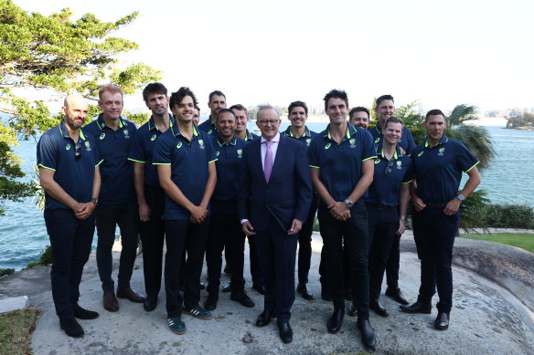 Prime Minister Anthony Albanese  hosted the Australian cricket team at Kirribilli House on January 1.