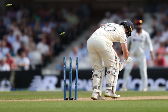 Ollie Pope was one of Bumrah’s two final-innings victim.