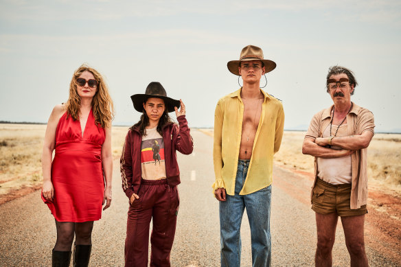 From left: Miranda Otto as Maxine, Sherry-Lee Watson as Robyn, Will McDonald as Gidge and Noah Taylor as Robert snr.