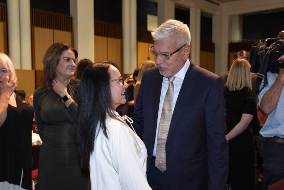 Indigenous Australians Minister Linda Burney and Indigenous leader Warren Mundine.