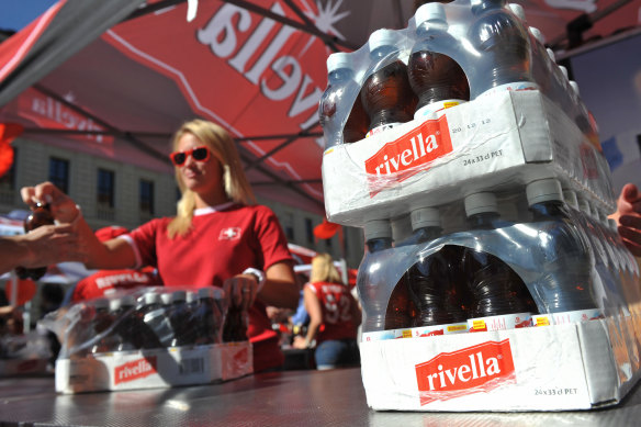 Rivella es difícil de encontrar fuera de Suiza.