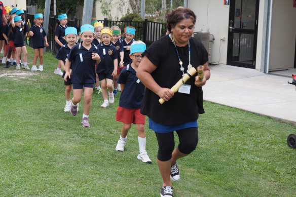 First Nations cultural educator Aunty Phyllis Marsh has seen a transformation in the way the students connect to ancient wisdom.