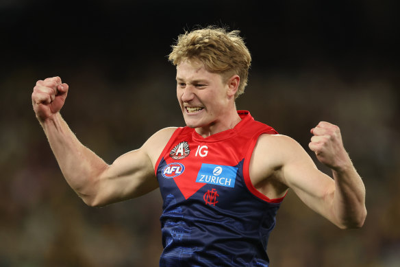 Jacob van Rooyen is the centrepiece of Melbourne’s forward line.