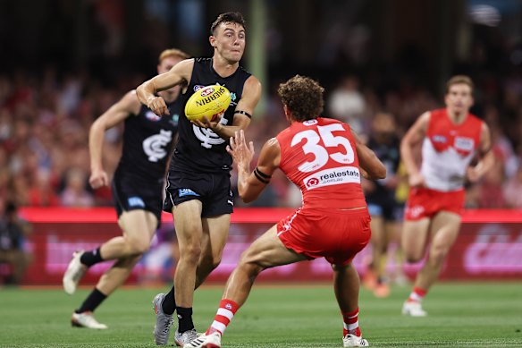 Jagga Smith made an excellent debut with the Blues against Sydney.