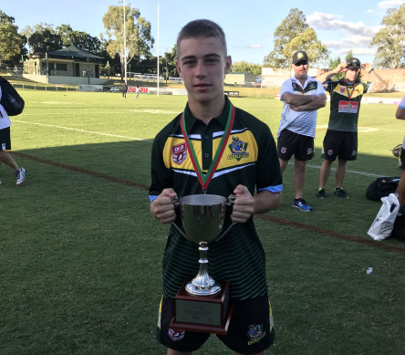 Jye Gray with the under-14s Gold Coast Vikings