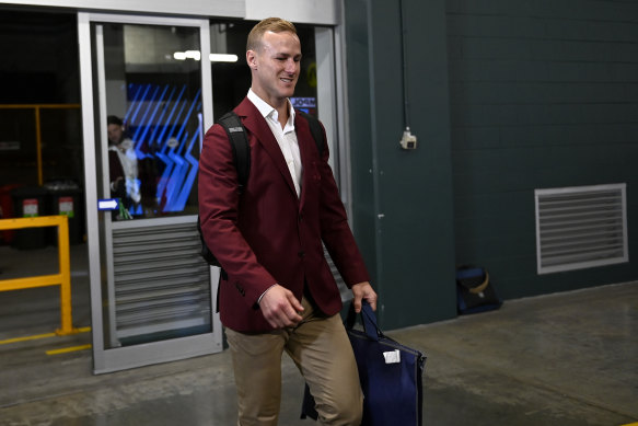 Daly Cherry-Evans gets ready. 