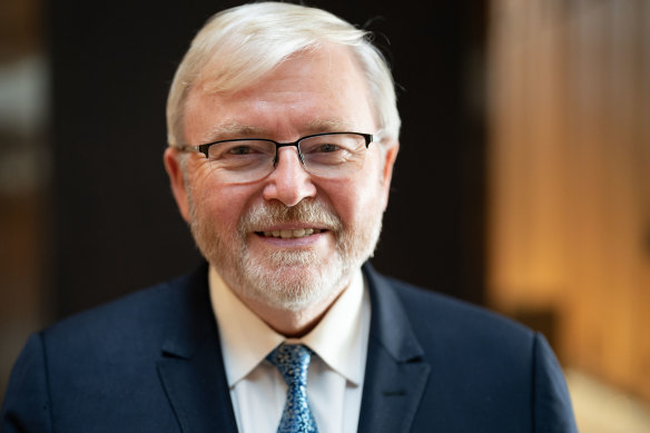 Party animal and ambassador to Washington Kevin Rudd.