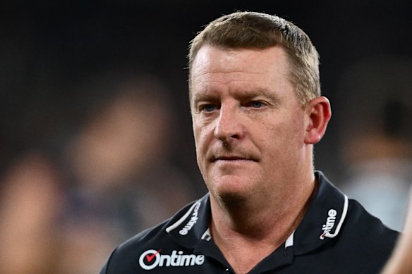 Michael Voss in his final days as Carlton coach.