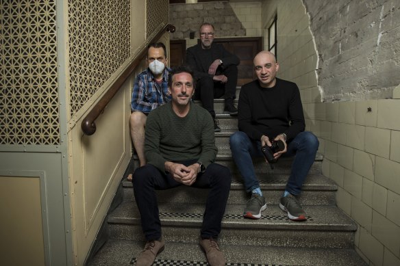 Nicholas Building tenants (from left): writer Allan Stormfeldt Christensen, architect Dan O’Donovan, gallery owner Stephen McLaughlan and photographer Michael Christofas.