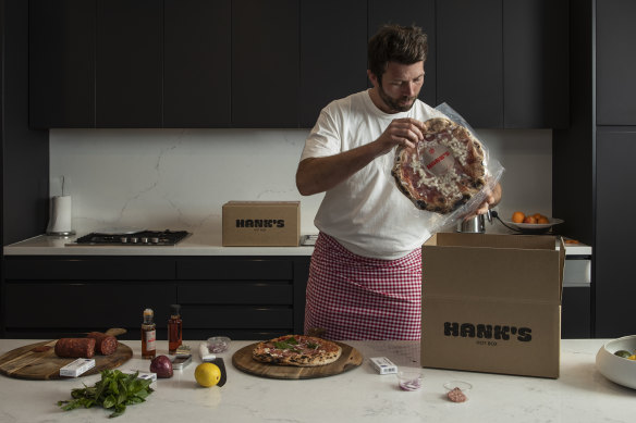 Former pilot Nick Allen now makes pizzas for a living with his Hanks Hot Box business.