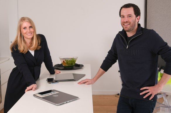 Maggie and Jonathon Stiebel have learnt a lot about each other while working from home. 
