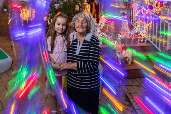 Ivanhoe resident Eleni Zakkas and her five-year-old granddaughter, also named Eleni.