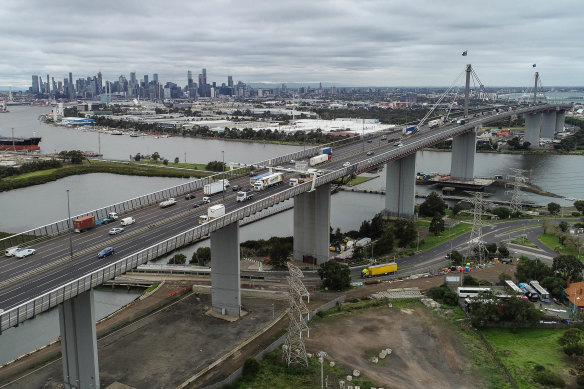 Four of the five outbound lanes will be closed on the West Gate Tunnel until January 4. 