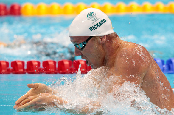 Brenton Rickard competes in one of the Olympic heats in London in 2012.