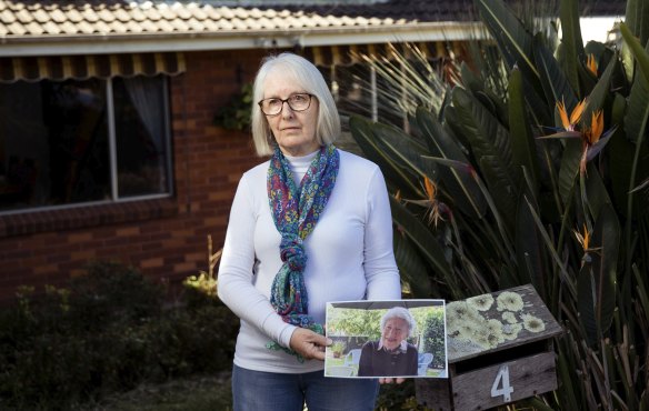 Judy Christian has been unable to see her mother, Barbara Olliff, who lives in an aged care facility in the same suburb, since the lockdown began.