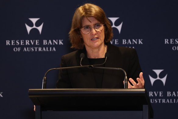Reserve Bank governor Michele Bullock on Tuesday.