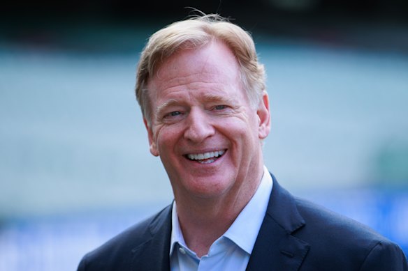 NFL commissioner Roger Goodell checks out the MCG ahead of the game in September.