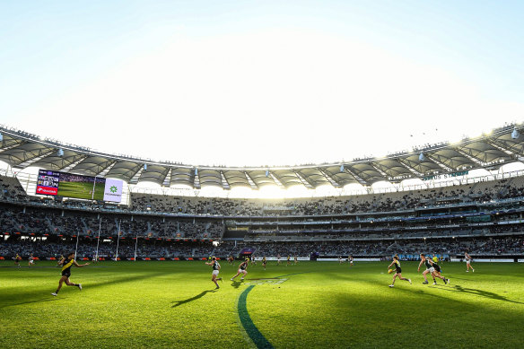 Beautiful Optus Stadium. The perfect location for a full-crowd AFL grand final.