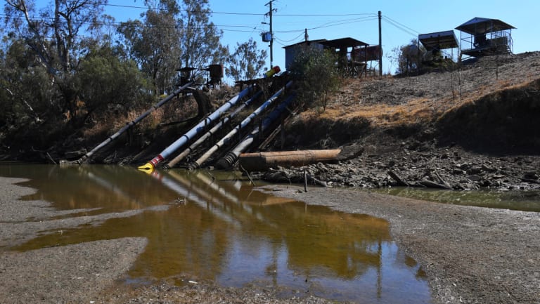 Little left to pump from the Namoi River near Wee Waa in northern NSW.