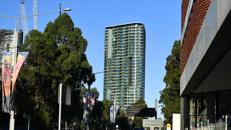The 33-storey Opal Tower was completed in August. 