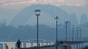 Smoke haze in sydney