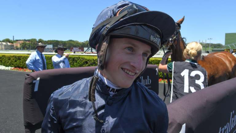 Super Saturday: Tom Marquand was all smiles after landing his first Sydney winner.