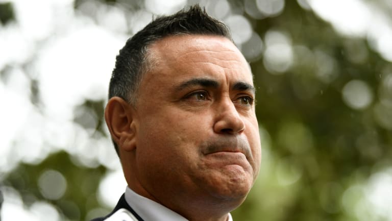 Under fire: NSW Nationals leader John Barilaro.