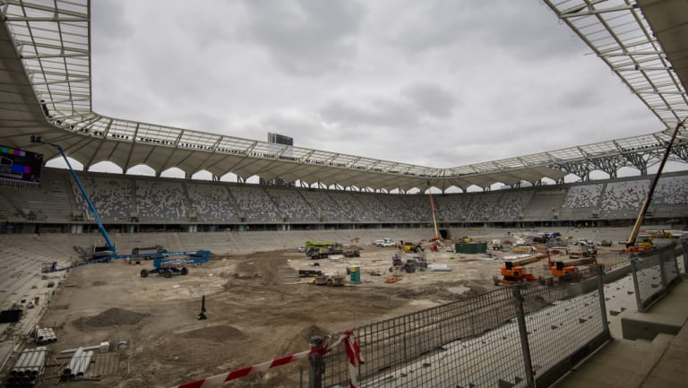 A sneak peak at the new Bankwest Stadium, home of the Parramatta Eels.