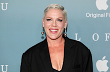 Pink attends Apple's "All of You" New York premiere at The Whitby Hotel on September 17, 2025 in New York City. (Photo by Dia Dipasupil/Getty Images)