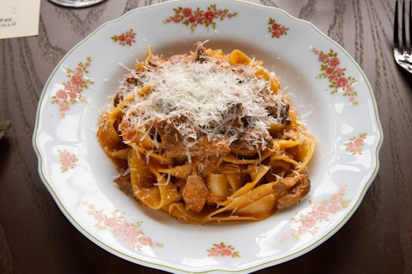 Weekly pasta deals rotate at Bar Brillo, but could include a lamb ragu made to a family recipe.