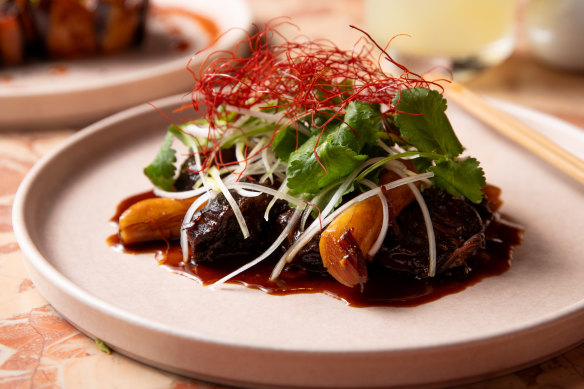 The doubanjiang beef is ideal for sharing.