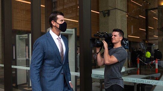 Ben Roberts-Smith arriving at the Federal Court in Sydney on Wednesday.