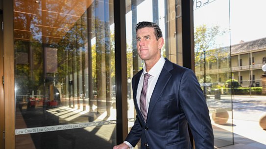Ben Roberts-Smith outside the Federal Court in Sydney earlier this year.