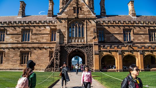 The University of Sydney derived more than 35 per cent of its revenue from international student fees in 2018.
