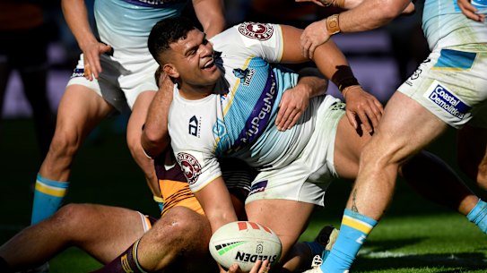 David Fifita had a day out against the Broncos.