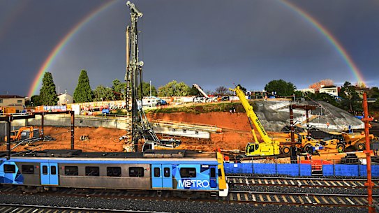 The Metro Tunnel site in South Yarra. 