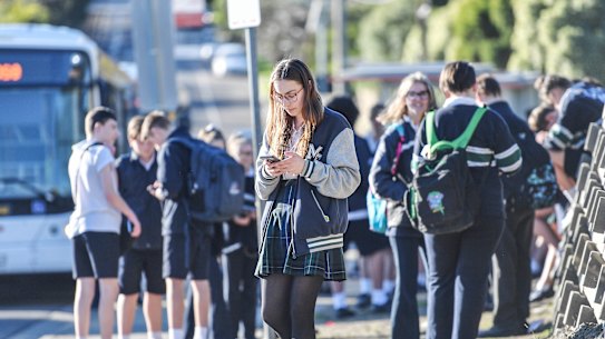 Labor has pledged to ban phones in schools.