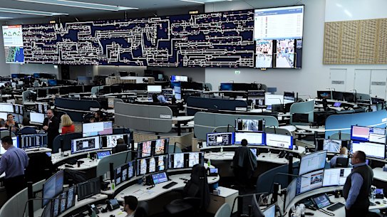 Staff at the Rail Operations Centre in Alexandria monitor the network.
