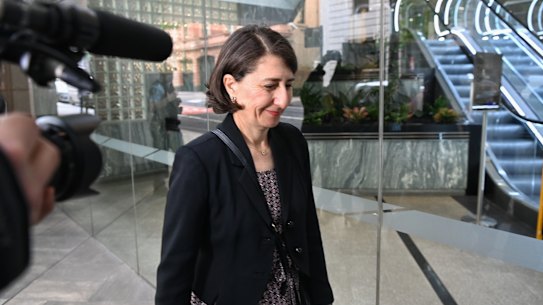 Former NSW premier Gladys Berejiklian arrives at the ICAC in November.