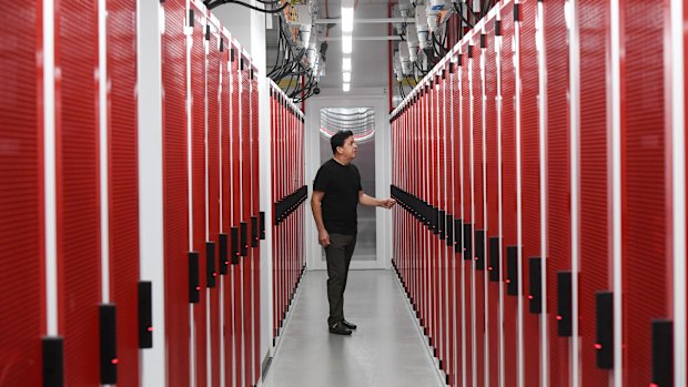 The interior of the NextDC 2 Broadcast Way data centre.