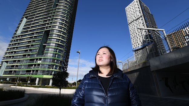 Opal Tower apartment owner Tina Tong says Olympic Park lacks basics such as supermarkets.