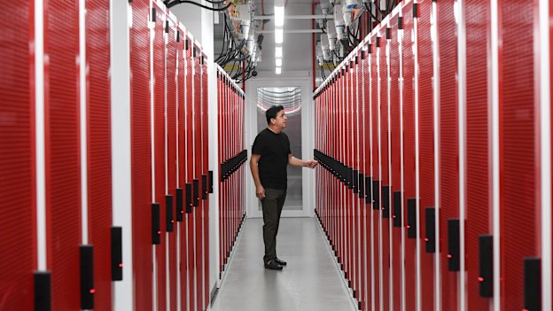 The interior of the NextDC 2 Broadcast Way data centre in Artarmon. NSW is a popular site for these types of centres.