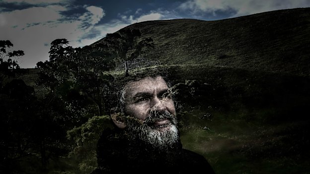 Gunditjmarra man John Clarke at Mount Noorat.