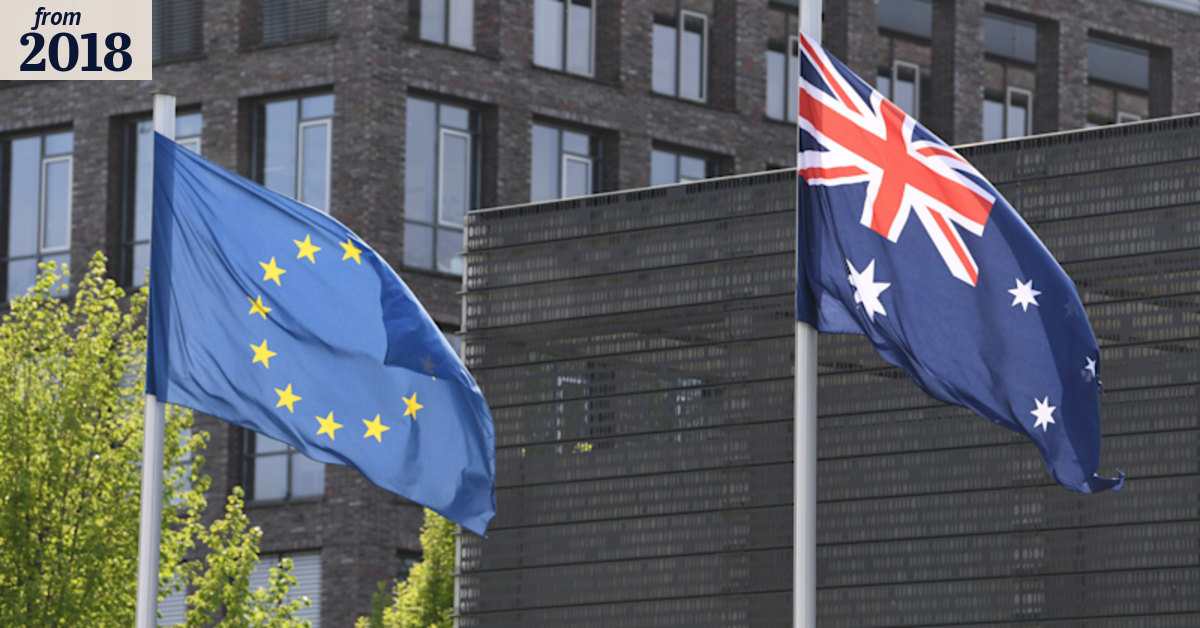The EU pursues $15b free trade talks with Australia, but there's a catch