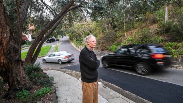 Andrew Mackinnon lives on a Kew residential street that becomes a rat-run during peak hour.