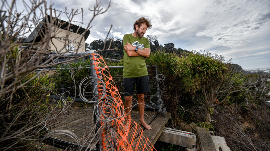 Andrew Hack at the surf life saving club in Wye River. 