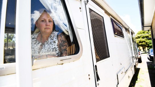 Nurse Yvette Callaghan contracted COVID-19 in July 2020 while working at Kirkbrae Presbyterian Homes, she immediately went home and isolated herself in her family’s vintage Isuzu campervan, parked in the driveway of her Mooroolbark home. She remained in the van for 23 days, during which time she got seriously ill. She is still suffering the effects of long covid. 13th January 2022, The Age news Picture by JOE ARMAO