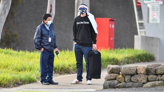 Richard Pusey leaving Ravenhall on Wednesday afternoon. 