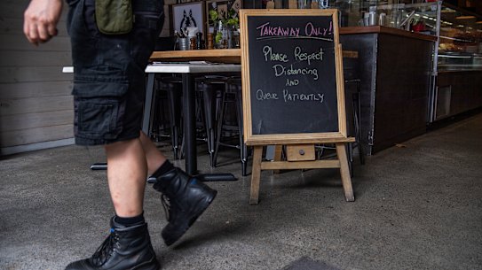 Cafes and restaurants are only allowed to do takeaway service.